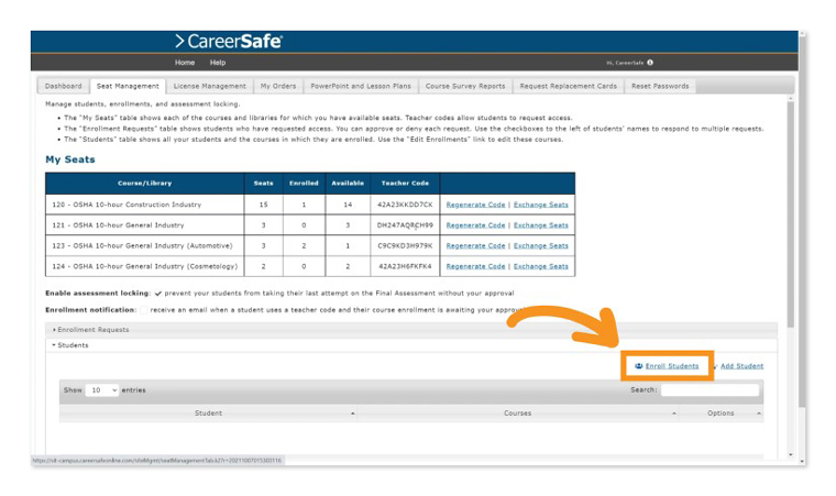 Teacher Manage Requests