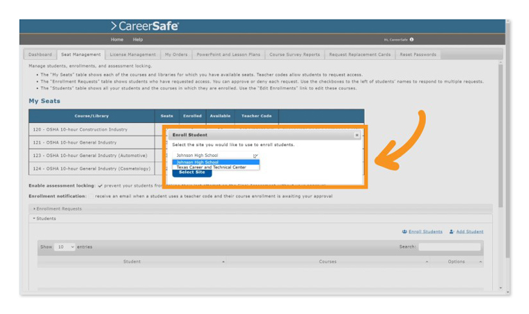 Teacher Manage Requests