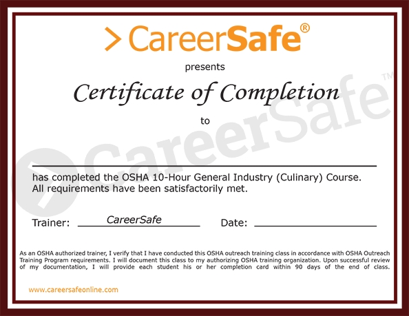 Osha 30 Card Template Fill Online Printable Fillable 