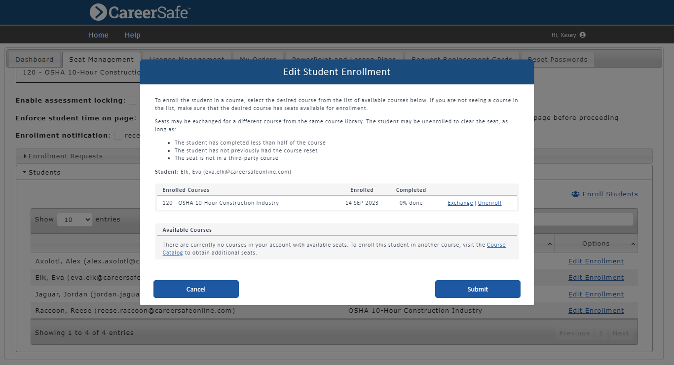Course Enrollment: A CareerSafe Support Guide