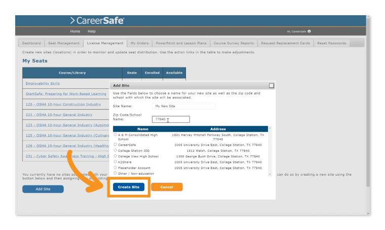 Create Site